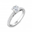 FlyerFit® Platinum Micropave Engagement Ring