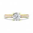 FlyerFit® 14K Yellow Gold Micropave Engagement Ring