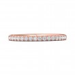 FlyerFit® 18K Pink Gold Micropave Cutdown Wedding Band