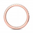 FlyerFit® 18K Pink Gold Micropave Cutdown Wedding Band