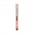 FlyerFit® 18K Pink Gold Micropave Cutdown Wedding Band