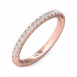 FlyerFit® 18K Pink Gold Micropave Cutdown Wedding Band