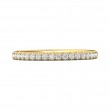 FlyerFit® 18K Yellow Gold Micropave Cutdown Wedding Band