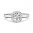 FlyerFit® 14K White Gold Solitaire Engagement Ring