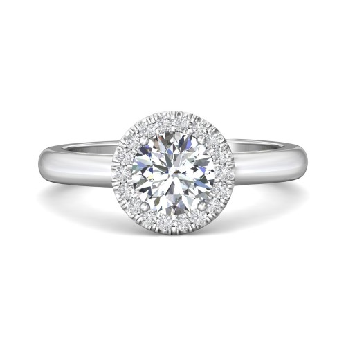 FlyerFit&reg; 14K White Gold Solitaire Engagement Ring