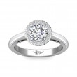 FlyerFit® 14K White Gold Solitaire Engagement Ring