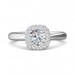 FlyerFit® 18K White Gold Solitaire Engagement Ring