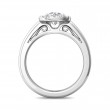 FlyerFit® 18K White Gold Solitaire Engagement Ring