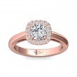 FlyerFit® 14K Pink Gold Solitaire Engagement Ring
