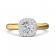 FlyerFit® 14K Yellow and 14K White Gold Solitaire Engagement Ring