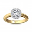 FlyerFit® 14K Yellow and 14K White Gold Solitaire Engagement Ring