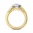 FlyerFit® 14K Yellow and 14K White Gold Solitaire Engagement Ring