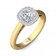 FlyerFit® 14K Yellow and 14K White Gold Solitaire Engagement Ring