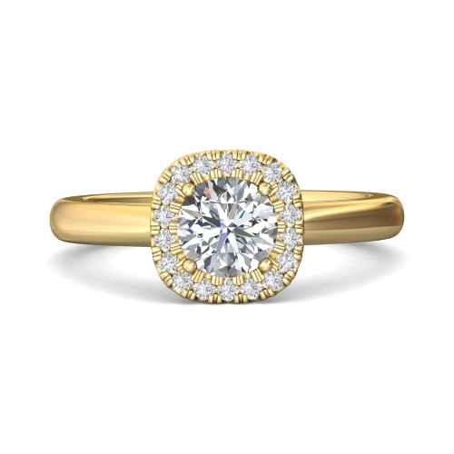 FlyerFit&reg; 14K Yellow Gold Solitaire Engagement Ring