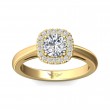 FlyerFit® 18K Yellow Gold Solitaire Engagement Ring