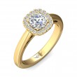 FlyerFit® 18K Yellow Gold Solitaire Engagement Ring