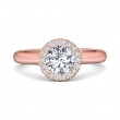 FlyerFit® 18K Pink Gold Solitaire Engagement Ring