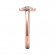 FlyerFit® 18K Pink Gold Solitaire Engagement Ring