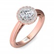 FlyerFit® 18K Pink Gold Solitaire Engagement Ring