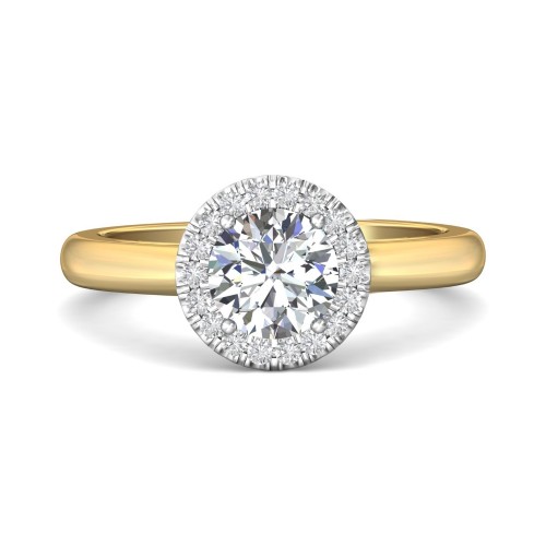 FlyerFit&reg; 14K Yellow and 14K White Gold Solitaire Engagement Ring