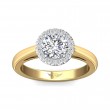 FlyerFit® 14K Yellow and 14K White Gold Solitaire Engagement Ring
