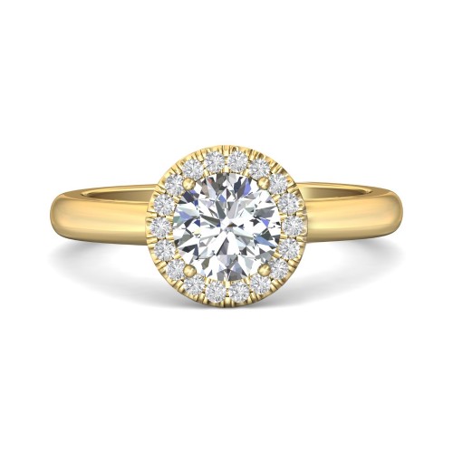 FlyerFit&reg; 18K Yellow Gold Solitaire Engagement Ring