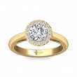 FlyerFit® 14K Yellow Gold Solitaire Engagement Ring