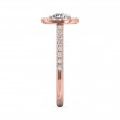 FlyerFit® 14K Pink Gold Micropave Halo Engagement Ring