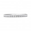 FlyerFit® 18K White Gold Micropave Cutdown Wedding Band