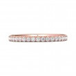 FlyerFit® 18K Pink Gold Micropave Cutdown Wedding Band