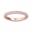 FlyerFit® 18K Pink Gold Micropave Cutdown Wedding Band