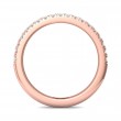 FlyerFit® 18K Pink Gold Micropave Cutdown Wedding Band