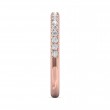 FlyerFit® 18K Pink Gold Micropave Cutdown Wedding Band