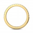 FlyerFit® 18K Yellow Gold Micropave Cutdown Wedding Band