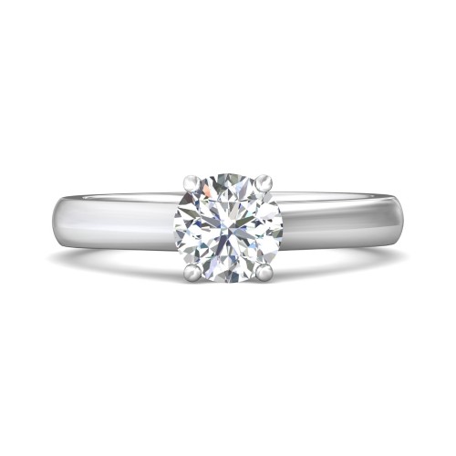 FlyerFit&reg; Platinum Solitaire Engagement Ring