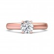 FlyerFit® 18K Pink Gold Solitaire Engagement Ring
