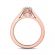 FlyerFit® 18K Pink Gold Solitaire Engagement Ring