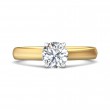 FlyerFit® 18K Yellow Gold Shank And White Gold Top Solitaire Engagement Ring