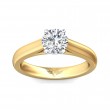 FlyerFit® 18K Yellow Gold Shank And White Gold Top Solitaire Engagement Ring