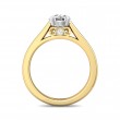 FlyerFit® 18K Yellow Gold Shank And White Gold Top Solitaire Engagement Ring