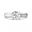 FlyerFit® 14K White Gold Solitaire Engagement Ring