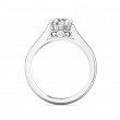 FlyerFit® 14K White Gold Solitaire Engagement Ring