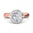 FlyerFit® 14K Pink Gold Shank And White Gold Top Encore Engagement Ring