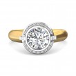 FlyerFit® 18K Yellow Gold Shank And White Gold Top Encore Engagement Ring