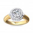 FlyerFit® 18K Yellow Gold Shank And White Gold Top Encore Engagement Ring