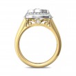 FlyerFit® 18K Yellow Gold Shank And White Gold Top Encore Engagement Ring