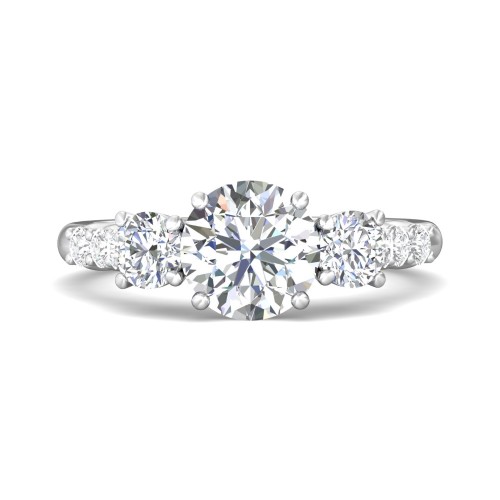 FlyerFit&reg; Platinum Encore Engagement Ring