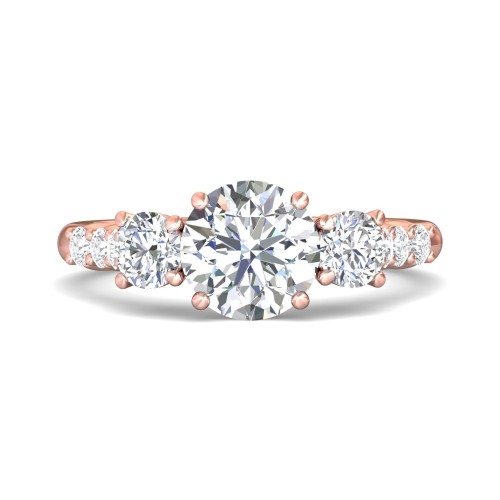 FlyerFit&reg; 14K Pink Gold Encore Engagement Ring