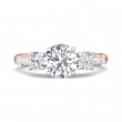 FlyerFit® 14K Pink Gold Shank And White Gold Top Encore Engagement Ring