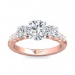 FlyerFit® 14K Pink Gold Shank And White Gold Top Encore Engagement Ring